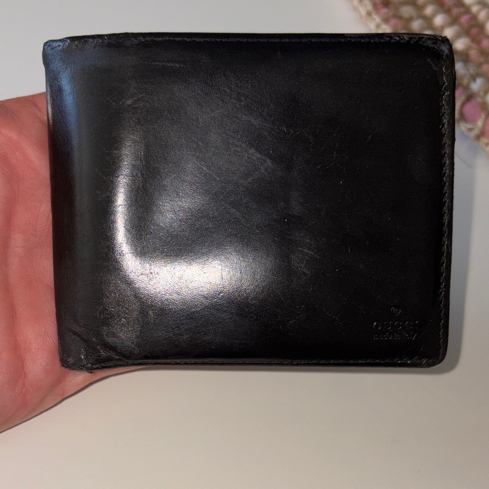 Vintage Gucci  Black Leather